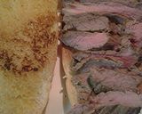 A picture of step 3 of Steak on Cuban bread.