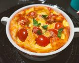 Une image de l'étape 8 de Clafoutis aux tomates cerises.