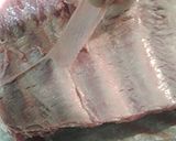A picture of step 1 of Pork spareribs with blackberry glaze.