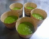 A picture of step 3 of Matcha Tea Muffins Using Pancake Mix.