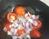 A picture of step 1 of Tangy Roasted Tomato Onion Rice | Quick Leftover Rice Transformation.