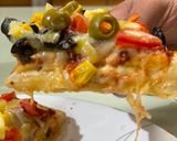 डबल लेअर चीज़ी पिज़्ज़ा (double layer cheese pizza recipe in Hindi) रेसिपी चरण 6 फोटो