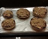 A picture of step 4 of Bacon Cheeseburger Stuffed Portabella Mushrooms.