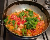 A picture of step 8 of Mexican fried rice.