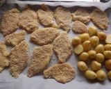 A picture of step 8 of Less Calories and Less Washing! Baked Tonkatsu.