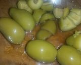 A picture of step 2 of Sig's Scallion and Olive Salad.