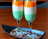 A picture of step 6 of Tricolour phirni.