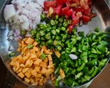 A picture of step 2 of Oats veggies chilla.