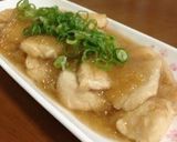 A picture of step 4 of Grated Daikon Radish and Stewed Chicken with Mentsuyu.