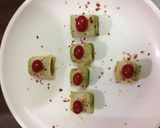 A picture of step 3 of Cucumber roll ups.