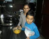 A picture of step 4 of Custard halwa.
