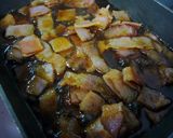 A picture of step 4 of Easy with Yakiniku Sauce: Mizuna and Bacon Salad.