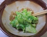 A picture of step 4 of Microwaved Cabbage with Sesame For Your Bentos.