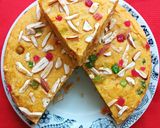 A picture of step 6 of Mango Semolina Cake (Eggless).