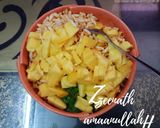 A picture of step 2 of Mango Bhel.