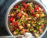 A picture of step 2 of Rajma Kabuli chana salad.