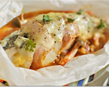 A picture of step 7 of Steamed Cod Slices and Bacon with Tomato Sauce.