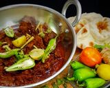 A picture of step 7 of Mutton karahi.
