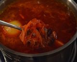 A picture of step 11 of Ukrainian Red Borshch (beetroot soup).