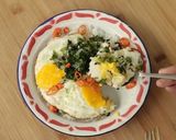A picture of step 5 of Fried Egg with Scallions by Devina Hermawan.