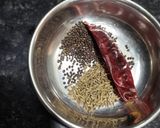 A picture of step 1 of Kala chana besan curry.