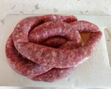 A picture of step 1 of Bangers beans and mash.