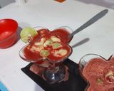 A picture of step 1 of Watermelon mocktail with kulfi ice cream.