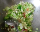 A picture of step 2 of Red gravy pasta.
