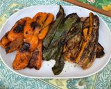 Une image de l'étape 12 de Poivrons bicolores et courgettes jaunes grillés aux épices.