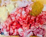A picture of step 1 of Homemade chicken ham (in a ham maker).