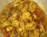 A picture of step 2 of Chicken Tikka biryani & crispy chicken pieces.