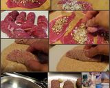 A picture of step 3 of AMIEs Rolled Beef with Eggplant Involtini.
