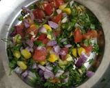 A picture of step 3 of Mayo Veg Papad Bowl.