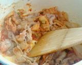 A picture of step 2 of Pork Kimchi Soup.