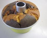 A picture of step 8 of For Halloween ♪ A Kabocha Squash & Cocoa Chiffon Cake.