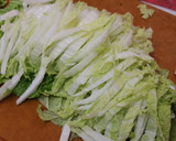 A picture of step 1 of Chinese Cabbage with Egg.