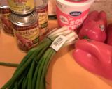 A picture of step 2 of Chicken enchilada pasta casserole.