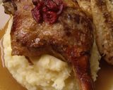 A picture of step 8 of Vickys Seared Duck Legs with Pear and Cranberry Gravy.