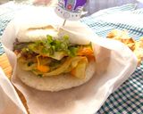 A picture of step 12 of Japanese Tempura Rice Burger.