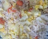 Foto del paso 5 de la receta: Ensalada de arroz, papa, zanahoria y pollo