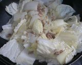 A picture of step 5 of Mapo Napa Cabbage to use up Napa Cabbage.