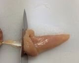 A picture of step 4 of How To Easily Remove the Sinew from Chicken Tenders.