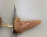 A picture of step 4 of How To Easily Remove the Sinew from Chicken Tenders.