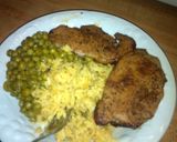 A picture of step 3 of Baked Pork loin with broccoli rice au gratin.