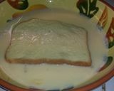 A picture of step 2 of French Toast with bananas and Maple Syrup.