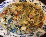 A picture of step 2 of California Farm Seafood Casserole.
