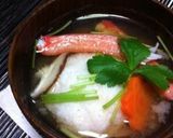 A picture of step 8 of Crab Stick Cake Soup with Grated Daikon Radish.