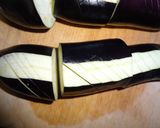 A picture of step 1 of Eggplant with Dengaku Miso - Long Eggplant Version.