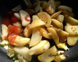 A picture of step 6 of Kapi Cho Potatoes.