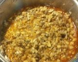 A picture of step 2 of Gomba Pörkölt.